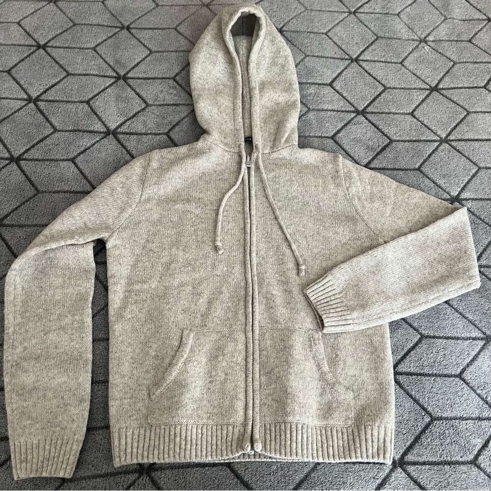 Brandy Melville Gray Hoodie Sweater Full Zip